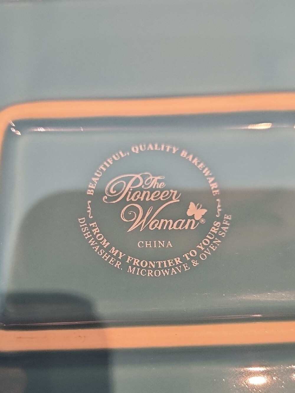 The Pioneer Woman Turquoise Rectangular Ceramic Baker - Picture 3 of 7